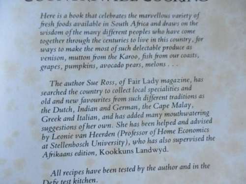THE DEFY COOKBOOK FOR SOUTH AFRICA - COUNTRYWIDE COOKING - SUE ROSS