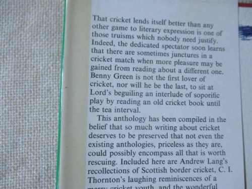 THE CRICKET ADDICT`S  ARCHIVE - EDITED BY BENNY GREEN