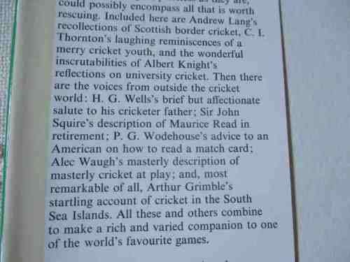 THE CRICKET ADDICT`S  ARCHIVE - EDITED BY BENNY GREEN