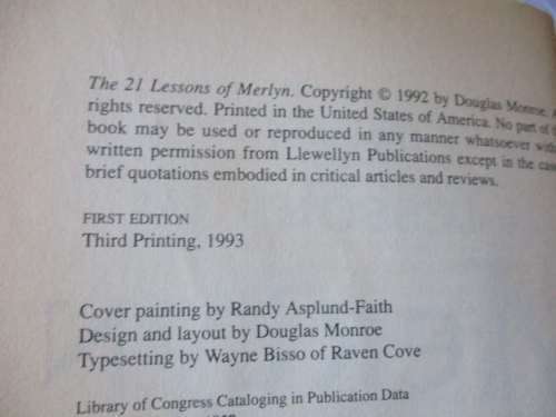 THE 21 LESSONS OF MERLYN - A STUDY IN DRUID MAGIC & LORE - DOUGLAS MONROE