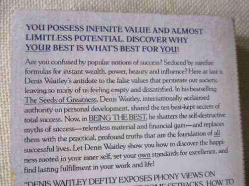 BEING THE BEST - A LIFE-CHANGING GUIDE TO REAL SUCCESS - DENIS WAITLEY