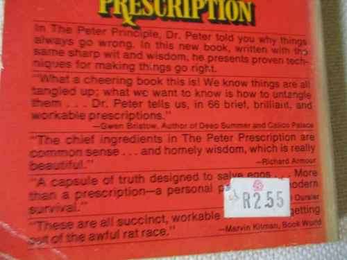 THE PETER PRESCRIPTION - HOW TO BE CREATIVE, CONFIDENT, & COMPETENT - Dr  LAURENCE J PETER