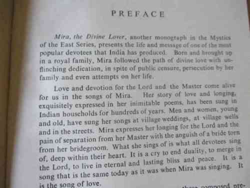 MIRA THE DIVINE LOVER - V.K. SETHI - MYSTICS OF THE EAST SERIES