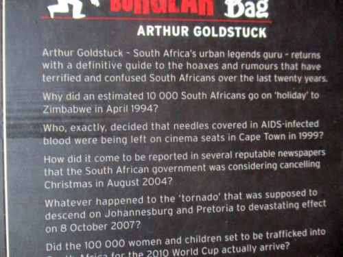 THE BURGLAR IN THE BIN BAG - URBAN LEGENDS, HOAXES AND MASS HYSTERIA - ARTHUR GOLDSTUCK