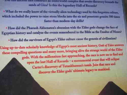 GODS OF EDEN - EGYPT`S LOST LEGACY AND THE GENESIS OF CIVILISATION - ANDREW COLLINS