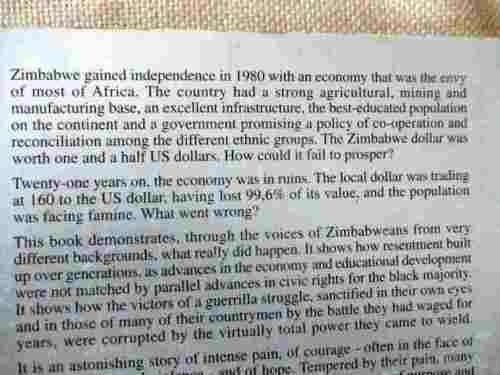 VOICES OF ZIMBABWE - THE PAIN - THE COURAGE - THE HOPE - GLYN HUNTER, LARRY FARREN, ALTHEA FARREN