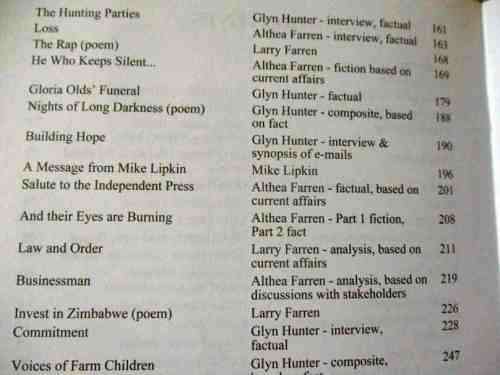 VOICES OF ZIMBABWE - THE PAIN - THE COURAGE - THE HOPE - GLYN HUNTER, LARRY FARREN, ALTHEA FARREN