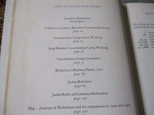 LAWRENCE RICHARDSON - SELECTED CORRESPONDENCE 1902 - 1903 ( VAN RIEBEECK SOCIETY - SECOND SERIES )