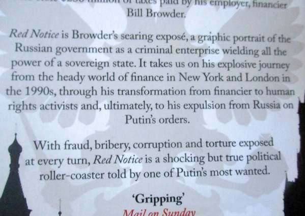 RED NOTICE - HOW I BECAME PUTIN`S NO.1 ENEMY - BILL BROWDER