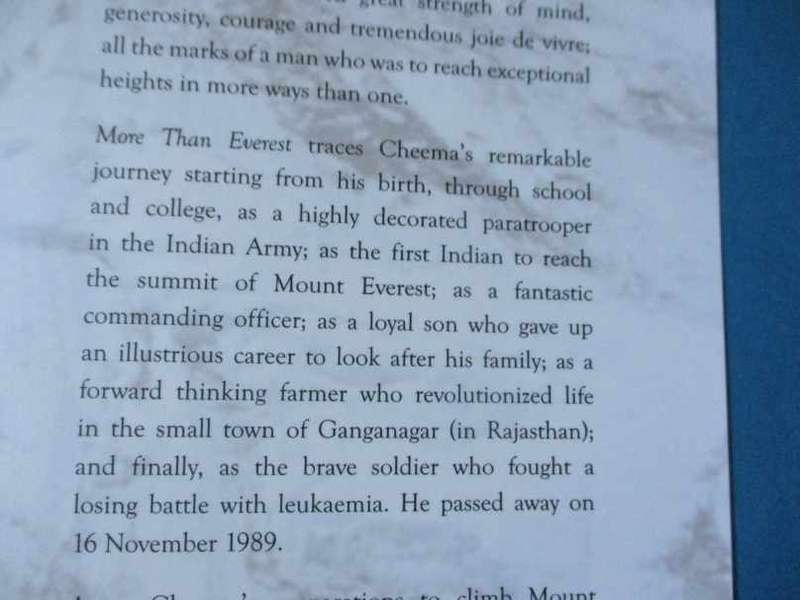 MORE THAN EVEREST - HE CONQUERED THE HEARTS OF MEN - THE EXTRAORDINARY LIFE OF AUTAR SINGH CHEEMA