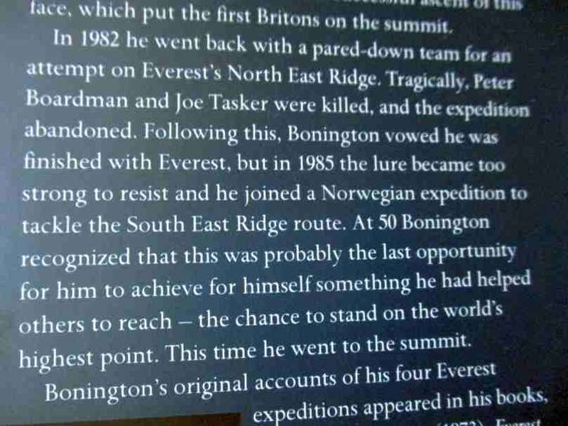 CHRIS BONINGTON`S EVEREST