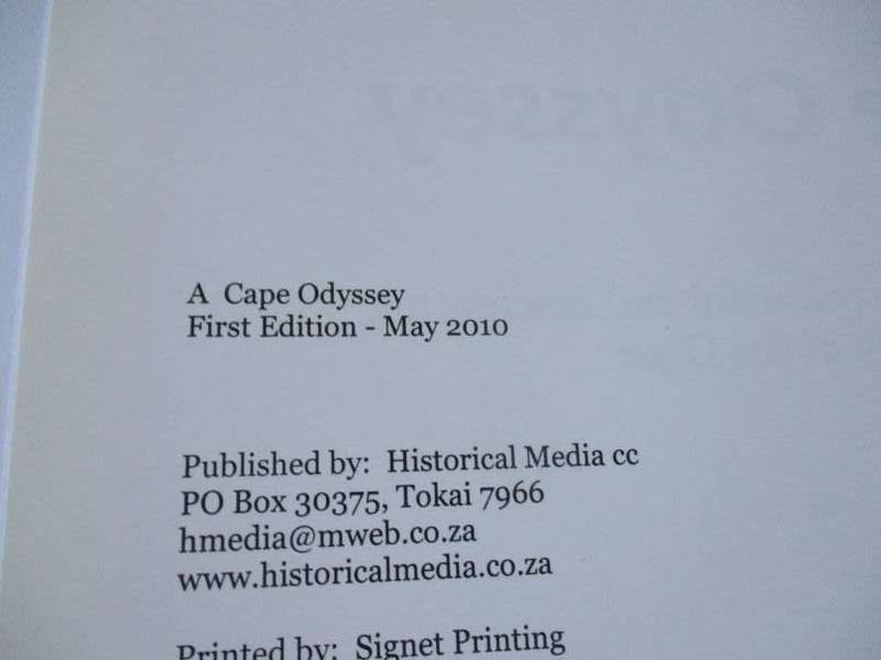 A CAPE ODYSSEY - A JOURNEY INTO THE FASCINATING HISTORY OF THE CAPE - GABRIEL ATHIROS ( SIGNED )