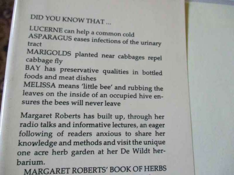 GROWING HERBS WITH MARGARET ROBERTS - A GUIDE TO GROWING HERBS IN SOUTH AFRICA