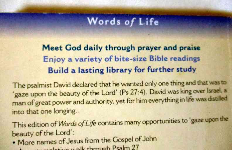 WORDS OF LIFE - THE BIBLE DAY BY DAY - EASTER EDITION JANUARY TO APRIL 2007