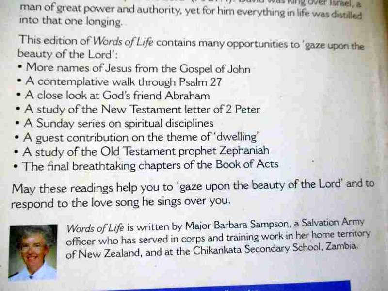 WORDS OF LIFE - THE BIBLE DAY BY DAY - EASTER EDITION JANUARY TO APRIL 2007