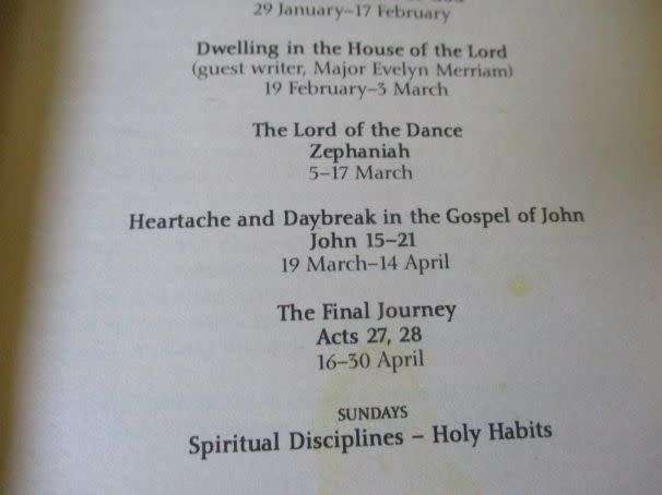 WORDS OF LIFE - THE BIBLE DAY BY DAY - EASTER EDITION JANUARY TO APRIL 2007