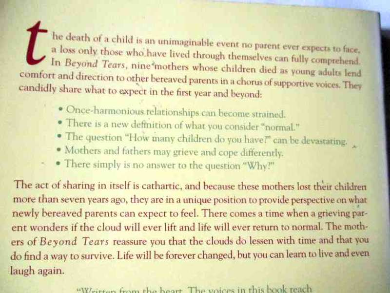 BEYOND TEARS - LIVING AFTER LOSING A CHILD - ELLEN MITCHELL