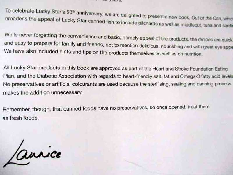 OUT OF THE CAN - EAT BETTER. LIVE BETTER. LUCKY STAR - LANNICE SNYMAN