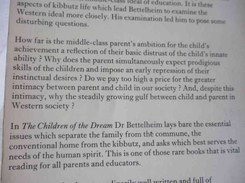 THE CHILDREN OF THE DREAM - BRUNO BETTELHEIM