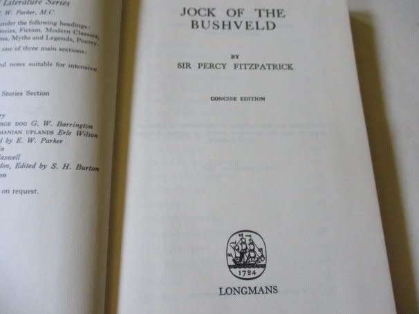 JOCK OF THE BUSHVELD - SIR PERCY FITZPATRICK - HERITAGE SERIES ANIMAL STORIES