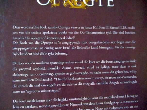 DIE BOEK VAN DIE OPREGTE