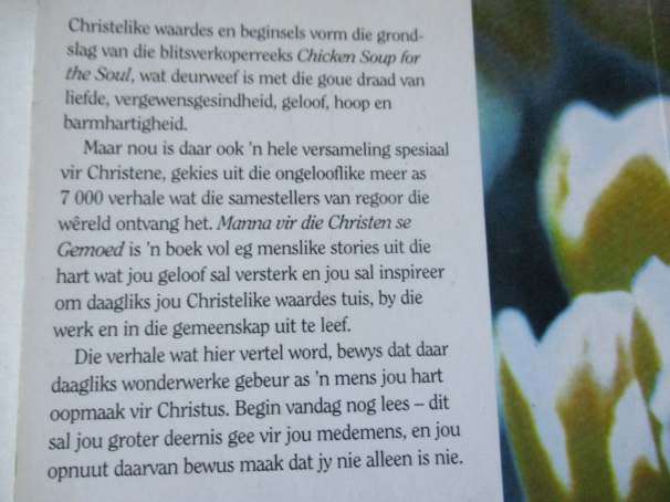 MANNA VIR DIE CHRISTEN SE GEMOED - STORIES OM DIE HART TE VERWARM EN DIE SIEL TE VERKWIK - JACK C...