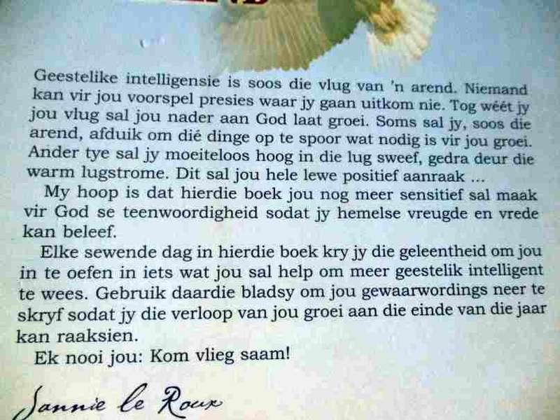 DIE GEES VAN N` AREND - BYBELSE DAGBOEK OOR GEESTELIKE INTELLIGENSIE - JANNIE LE ROUX