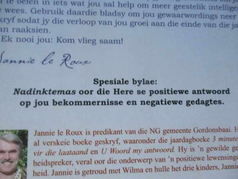 DIE GEES VAN N` AREND - BYBELSE DAGBOEK OOR GEESTELIKE INTELLIGENSIE - JANNIE LE ROUX