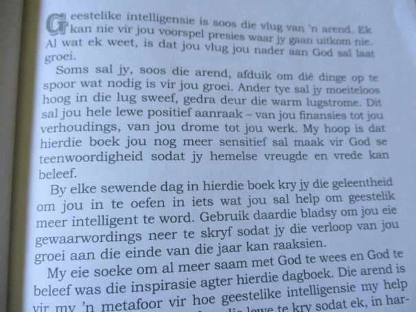DIE GEES VAN N` AREND - BYBELSE DAGBOEK OOR GEESTELIKE INTELLIGENSIE - JANNIE LE ROUX