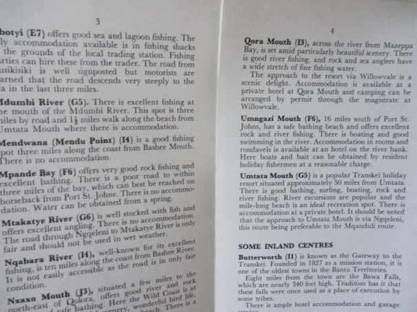 THE WILD COAST AND IT`S HINTERLAND - AA MAP ( 1963 ? )