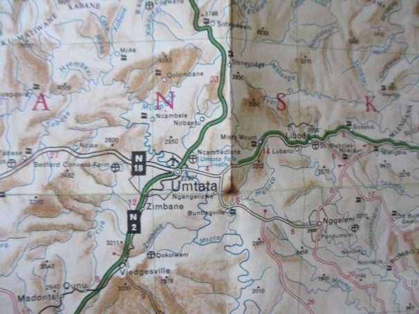 THE WILD COAST AND IT`S HINTERLAND - AA MAP ( 1963 ? )