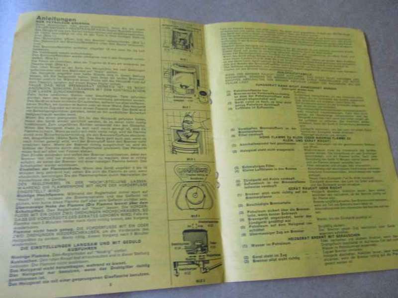 VINTAGE VALOR 410 SAFEWAY RADIANT HEATER - INSTRUCTIONS BOOKLET