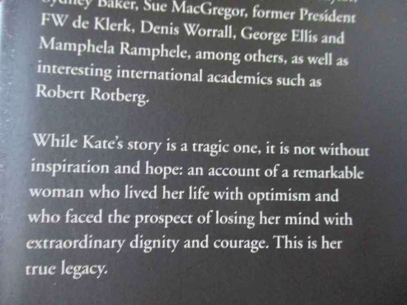 SOMETHING ON MY MIND - KATE JOWELL - A BATTLE WITH ALZHEIMER`S BY  SHARON SOROUR-MORRIS