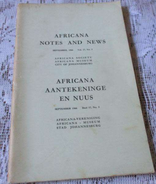 AFRICANA NOTES AND NEWS / AFRICANA AANTEKENINGE EN NUUS SEPTEMBER 1966