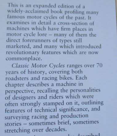 CLASSIC MOTOR CYCLES - VIC WILLOUGHBY