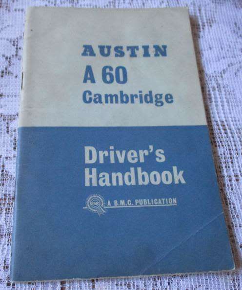 AUSTIN A60 CAMBRIDGE DRIVER`S HANDBOOK