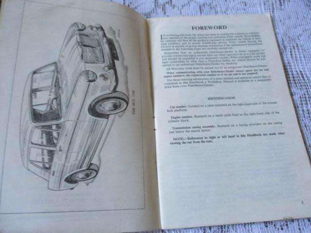 MG 1100 DRIVER`S HANDBOOK