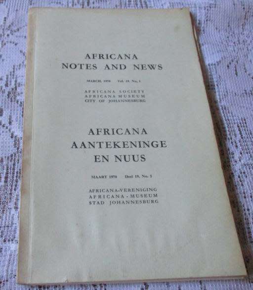 AFRICANA NOTES AND NEWS / AFRICANA AANTEKENINGE EN NUUS MAART 1970