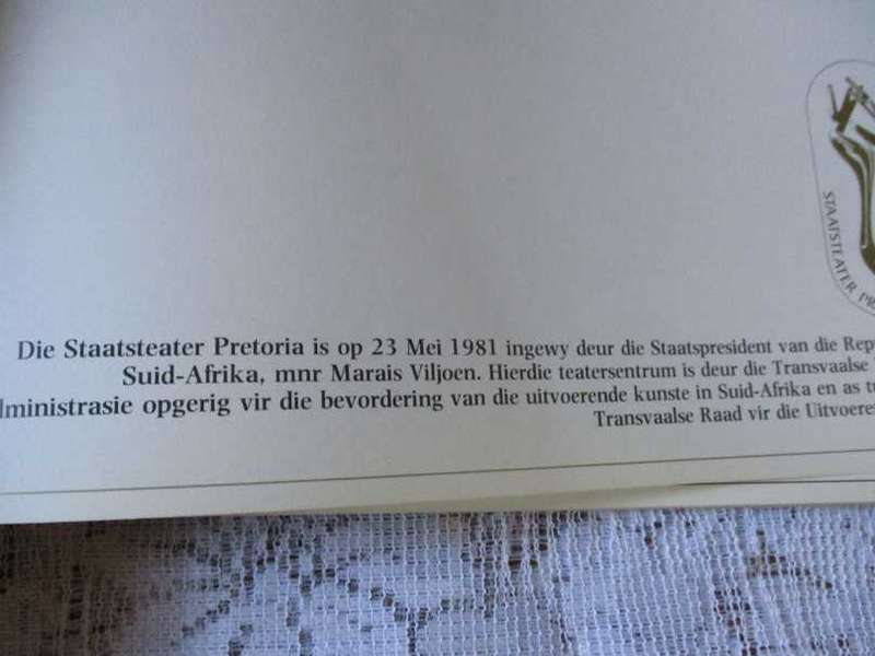 STAATSTEATER PRETORIA - INWYDING VAN DIE OPENINGSEISOEN 23 MEI 1981  - GEDENKBROSJURE