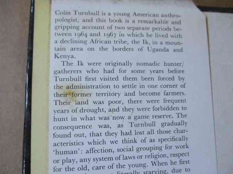 THE MOUNTAIN PEOPLE - COLIN M TURNBULL