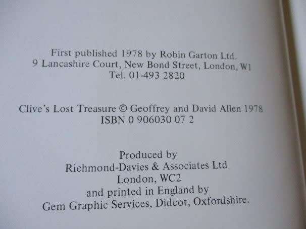 CLIVE`S LOST TREASURE - GEOFFREY & DAVID ALLEN