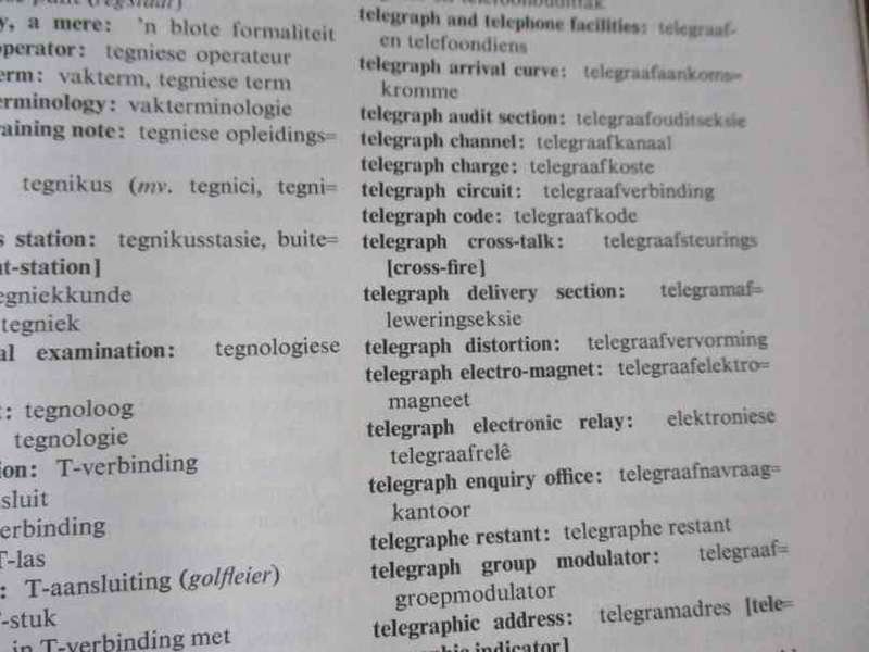 POST OFFICE DICTIONARY / POSKANTOORWOORDEBOEK 1960`s