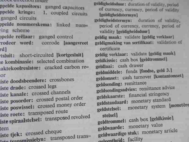 POST OFFICE DICTIONARY / POSKANTOORWOORDEBOEK 1960`s