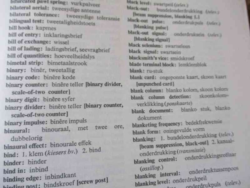 POST OFFICE DICTIONARY / POSKANTOORWOORDEBOEK 1960`s