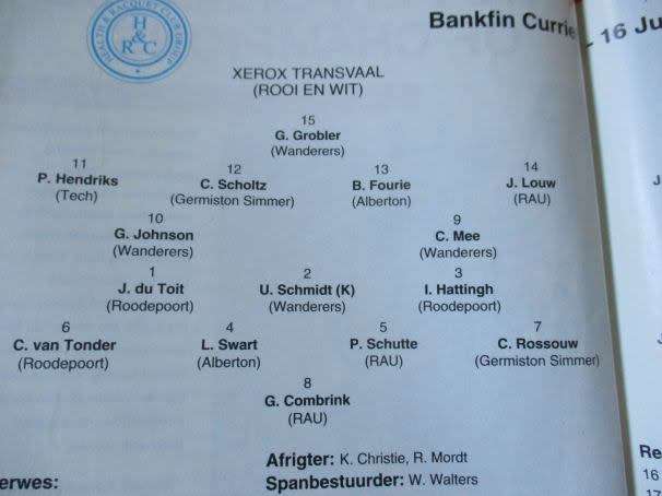 WP vs TVL 16 JULY 1994  - RUGBY PROGRAMME