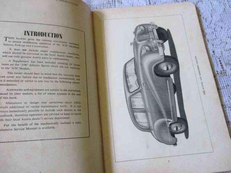 AUSTIN A70 & A90 MODELS - RUNNING AND MAINTENANCE INSTRUCTIONS