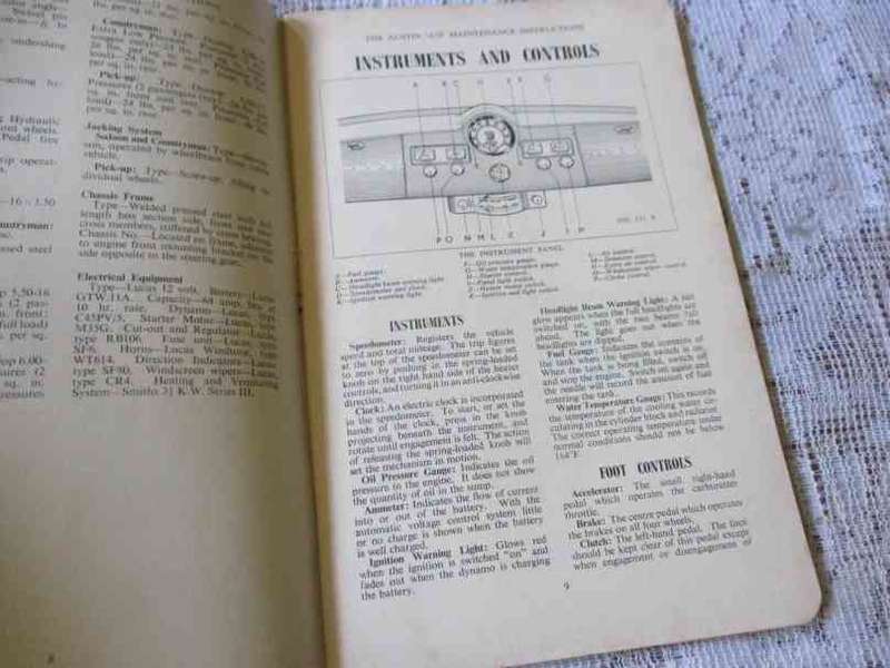 AUSTIN A70 & A90 MODELS - RUNNING AND MAINTENANCE INSTRUCTIONS