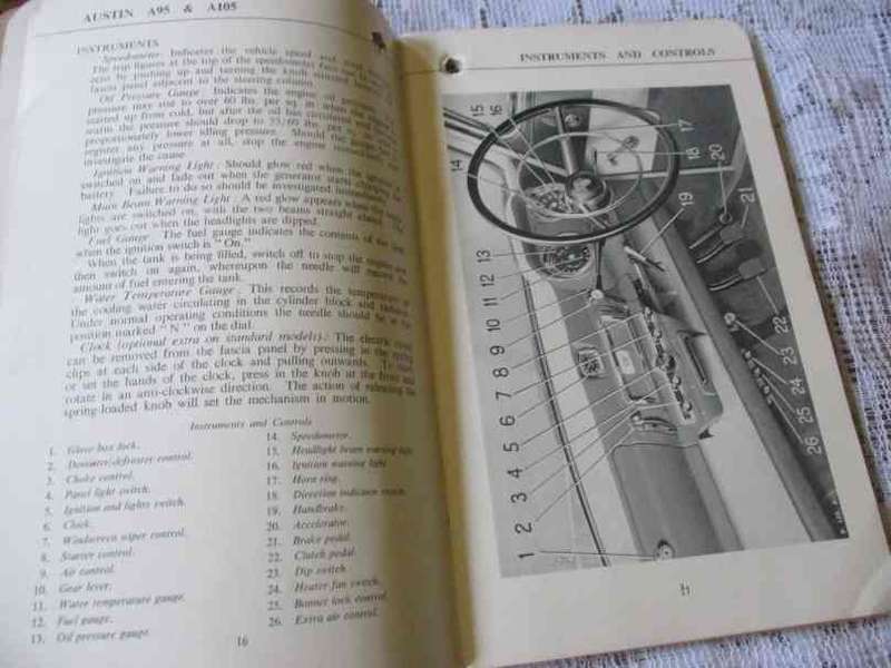 AUSTIN A95 & A105 MODELS   - RUNNING AND MAINTENANCE INSTRUCTIONS