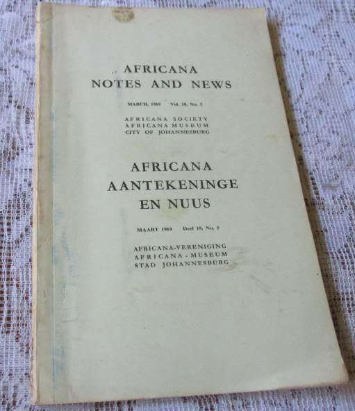 AFRICANA AANTEKENINGE EN NUUS / AFRICANA NOTES AND NEWS MARCH 1969
