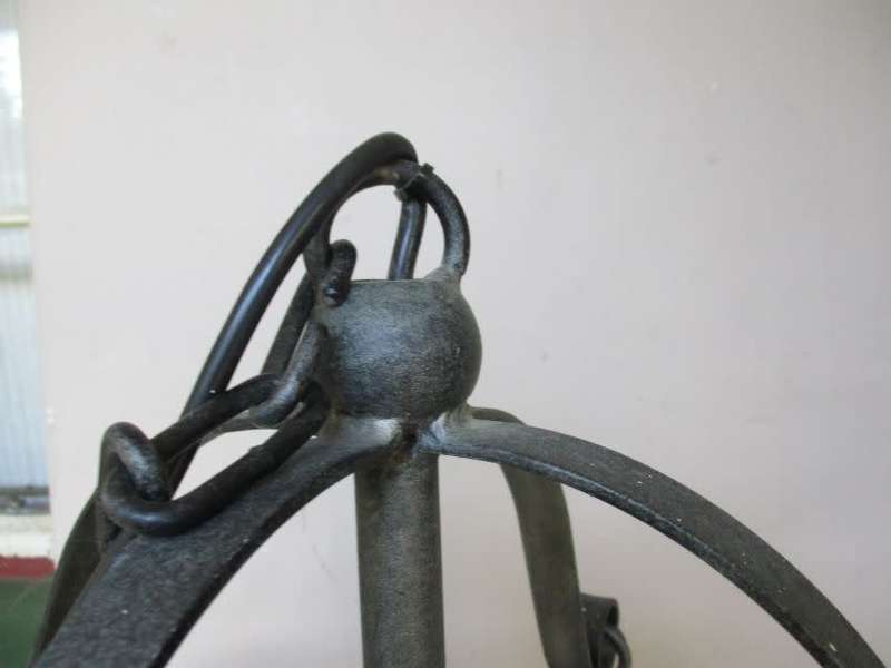 LARGE HEAVY METAL AND GLASS LANTERN - EAGLE LIGHTING